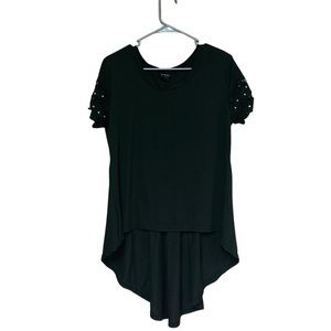 Embroidered Flowy Tunic Tee